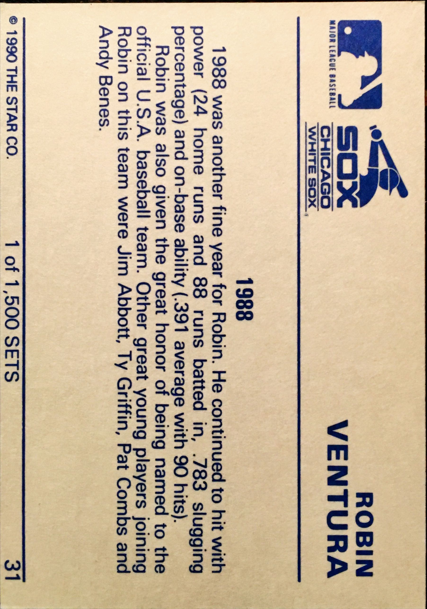 1990 Star  31 back image