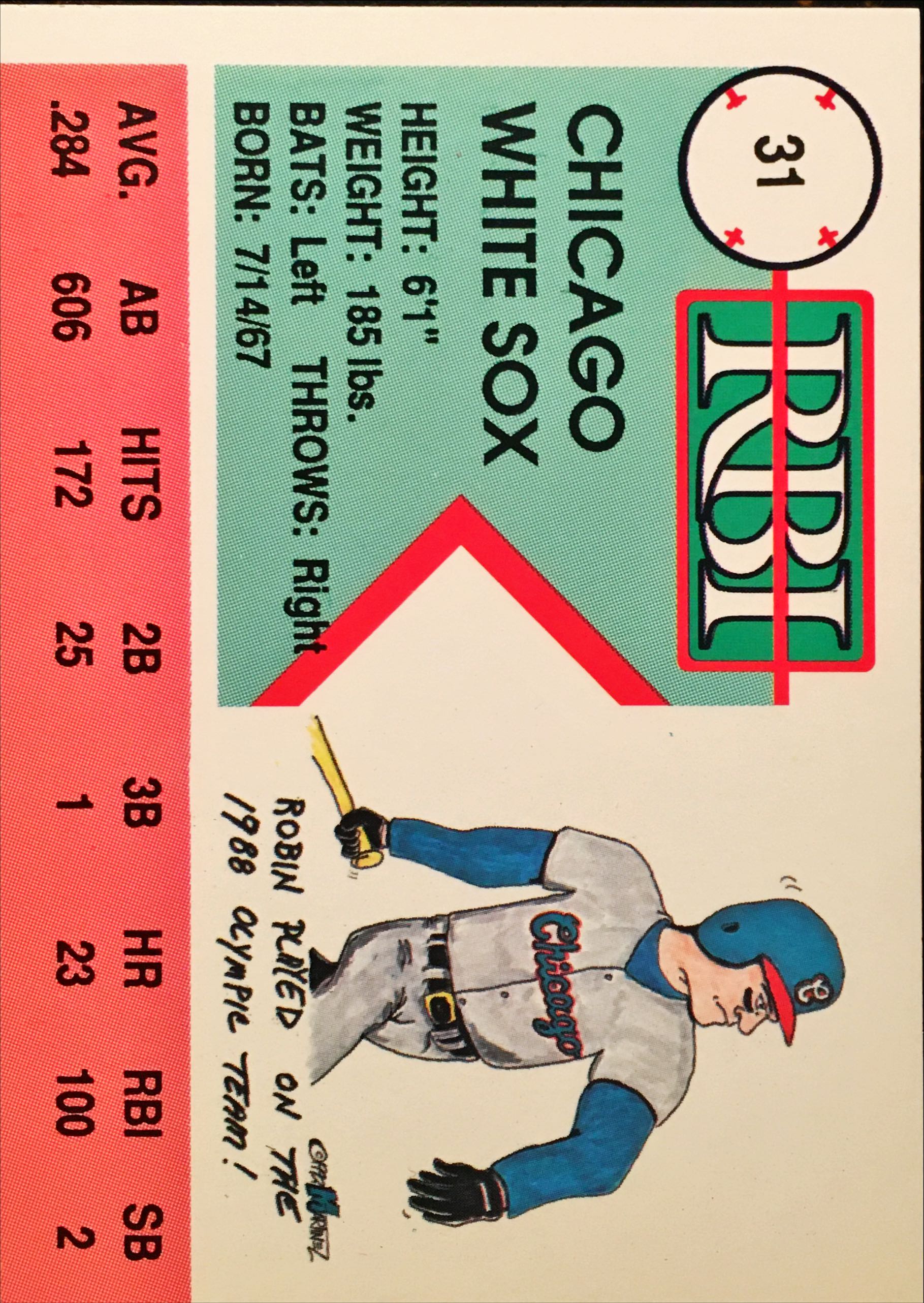 1992 RBI  31 back image