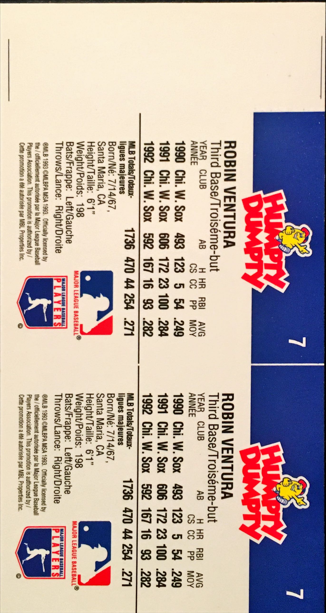 1993 Humpty Dumpty Canadian 7 back image