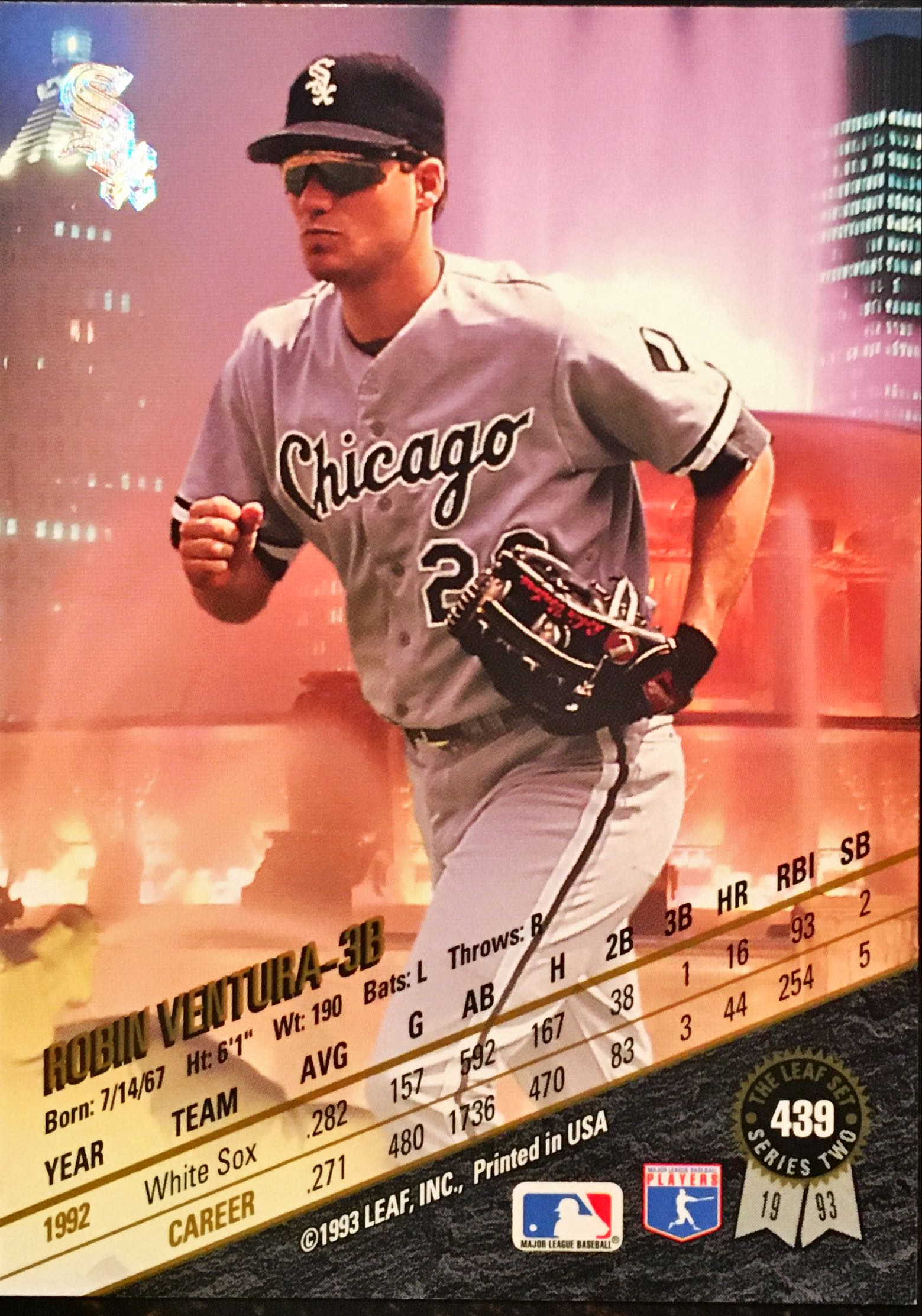 1993 Leaf  439 back image