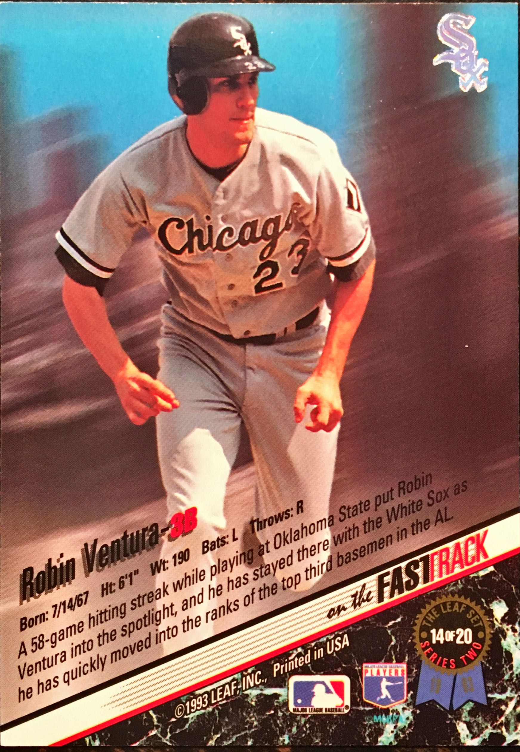 1993 Leaf Fasttrack 14 back image