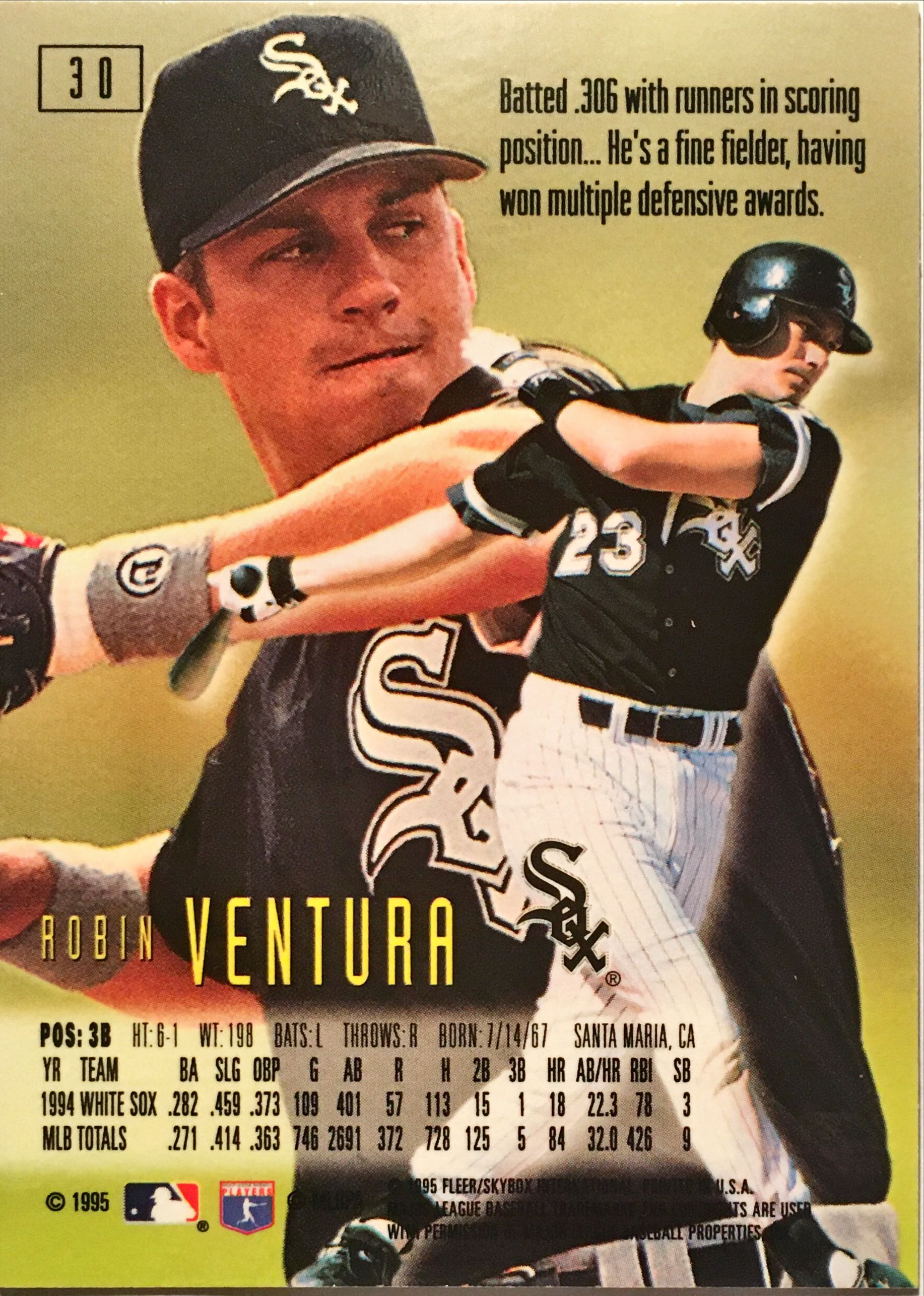 1995 Skybox E-Motion 30 back image