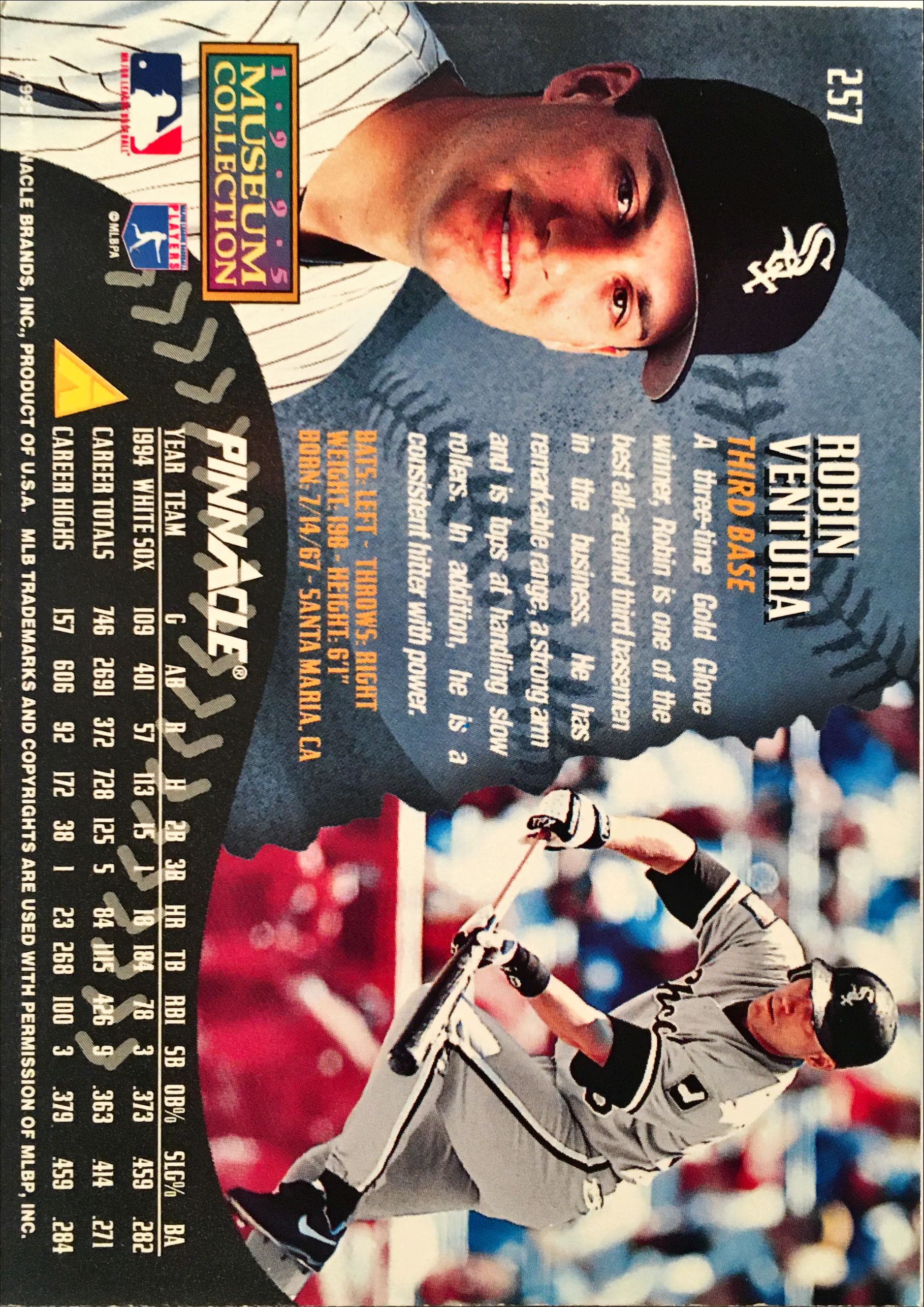 1995 Pinnacle Museum Collection 257 back image