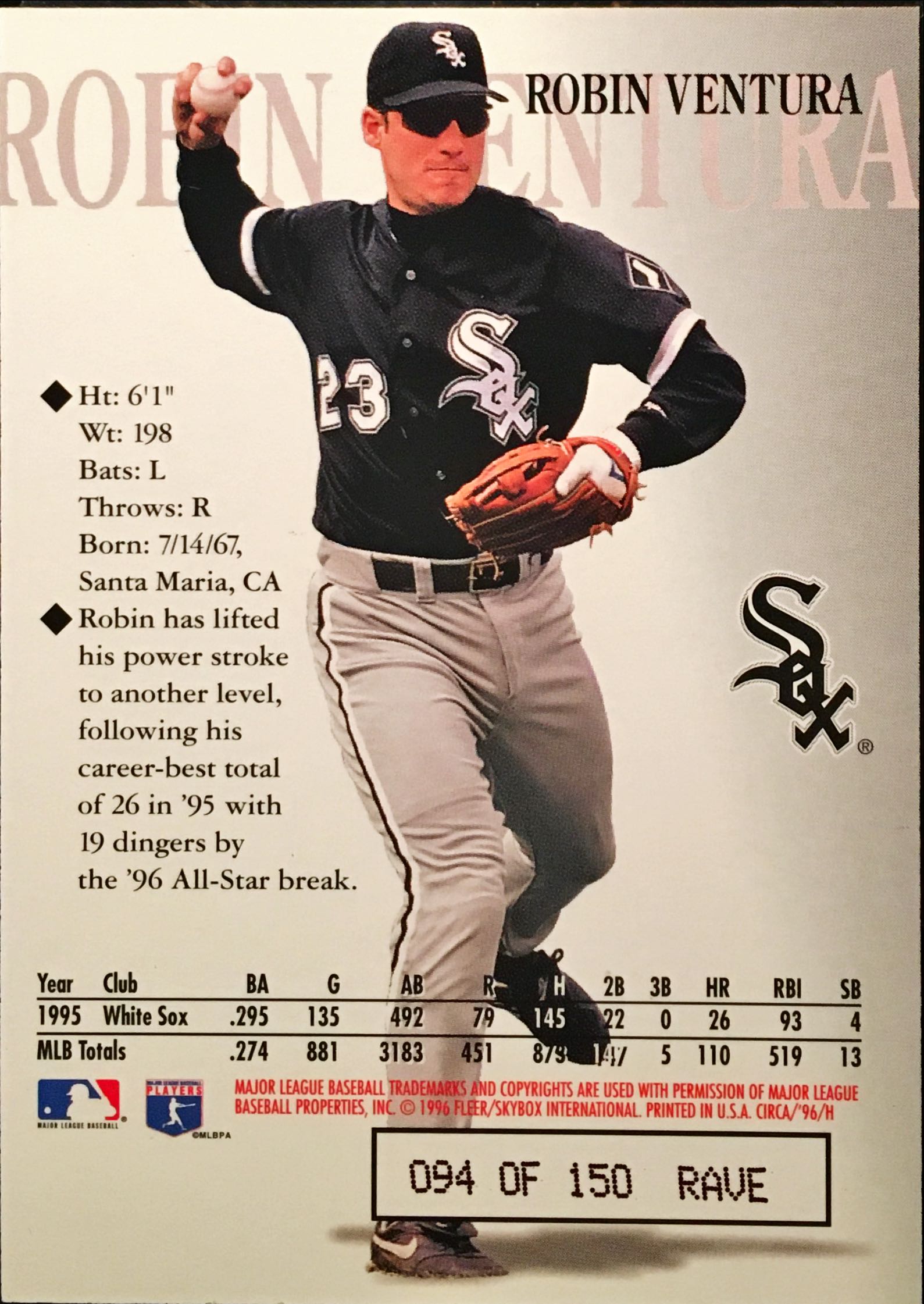 1996 Circa Rave 30 back image