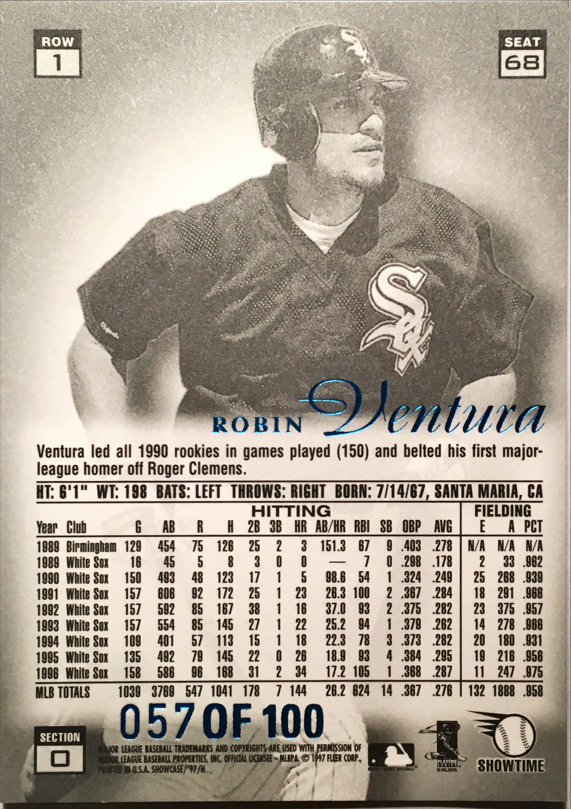 1997 Flair Showcase Legacy Collection Row 1 68 back image