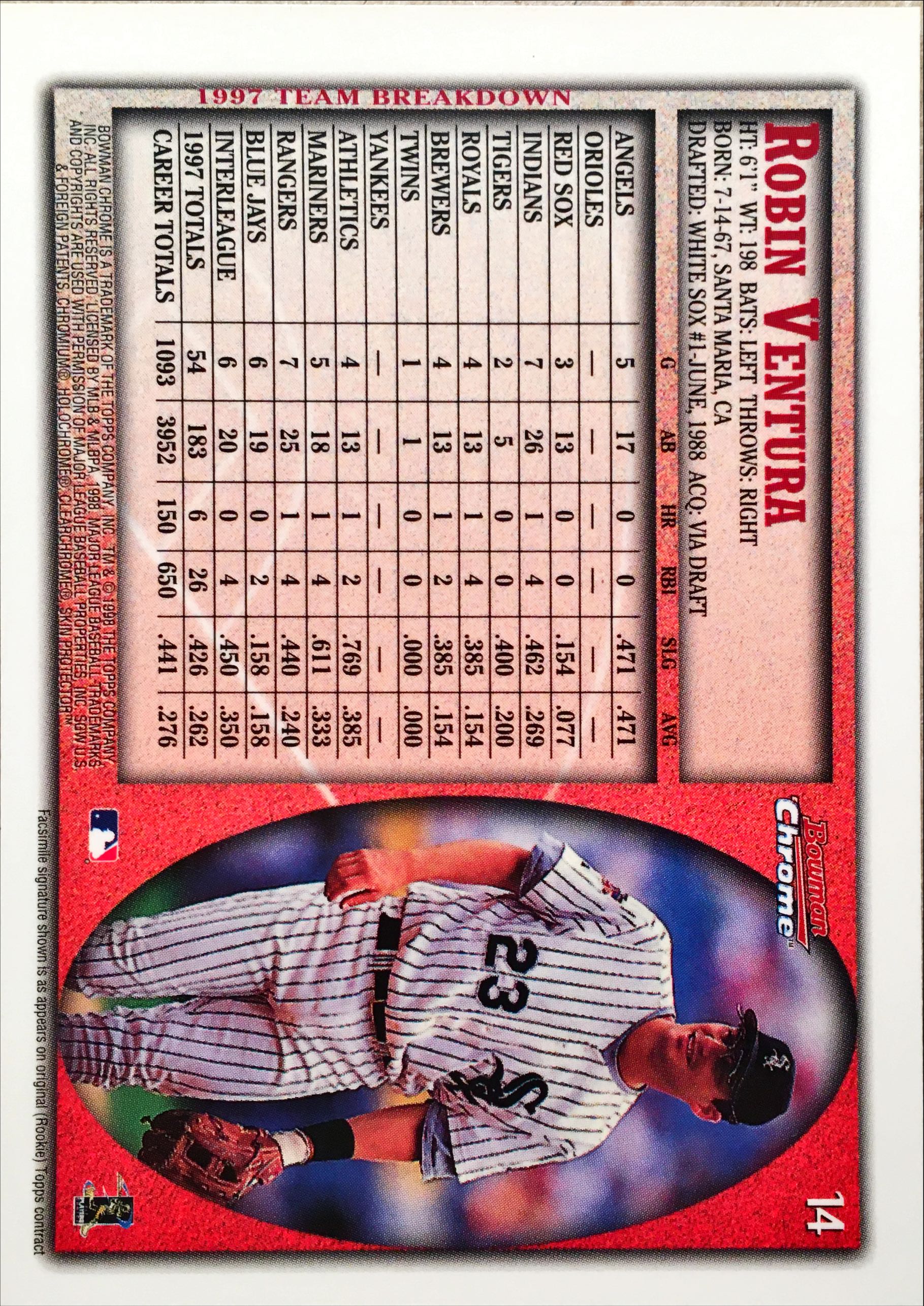 1998 Bowman Chrome International 14 back image